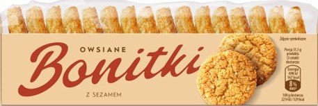Bonitki Oatmeal Cookies with Sesame, 230 g