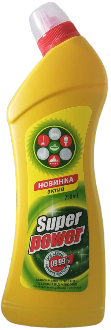 Super Power Active Toilet Cleaner, 750 mL