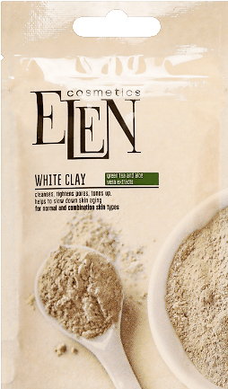 Elen Green Tea & Aloe Vera Extract White Clay, 50 g