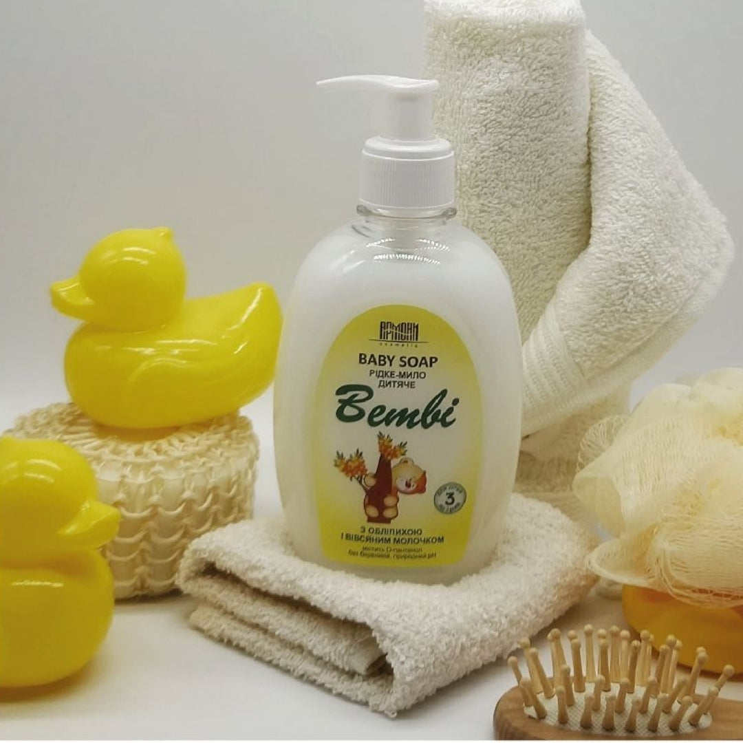 Armoni Bembi Sea Buckthorn & Oat Milk with Pump Kids Liquid Hand Soap, 330 mL - Image 3