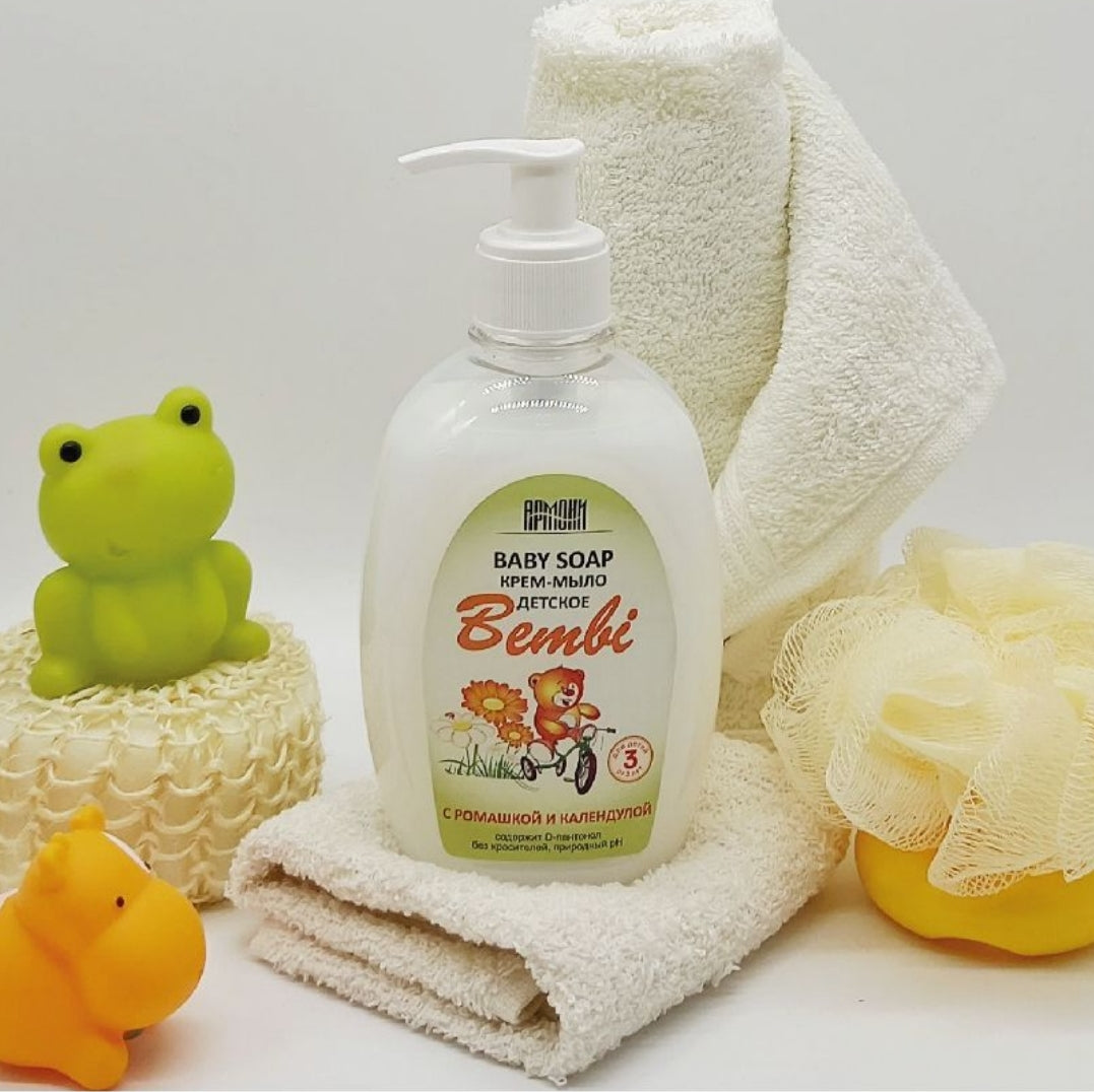 Armoni Bembi Chamomile & Calendula with Pump Kids Liquid Hand Soap, 330 mL - Image 3