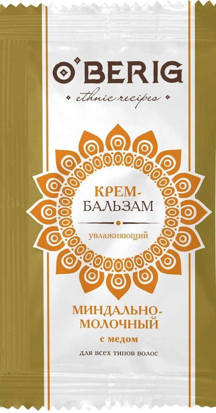 O'BERIG Almond Milk Hair Cream Balm with Honey, 15 mL