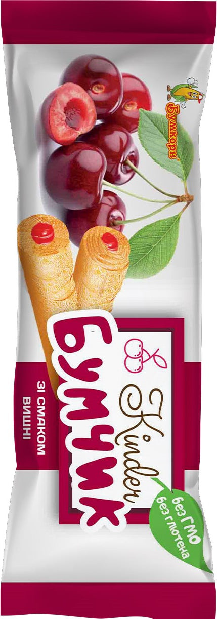 Kinder Boomchyk Cherry-Flavored Corn Tubes, 16 g