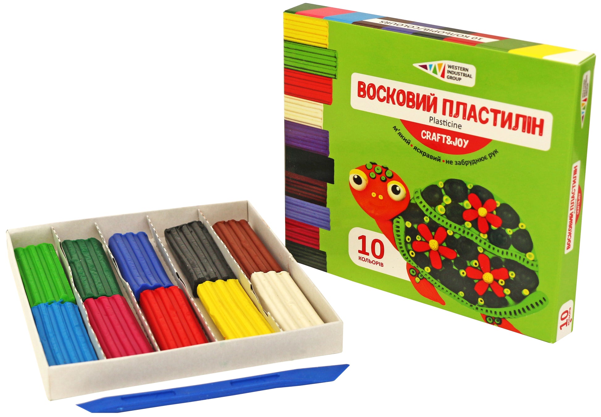 Craft & Joy Wax Modeling Clay Set, 10 Colors, 120 g