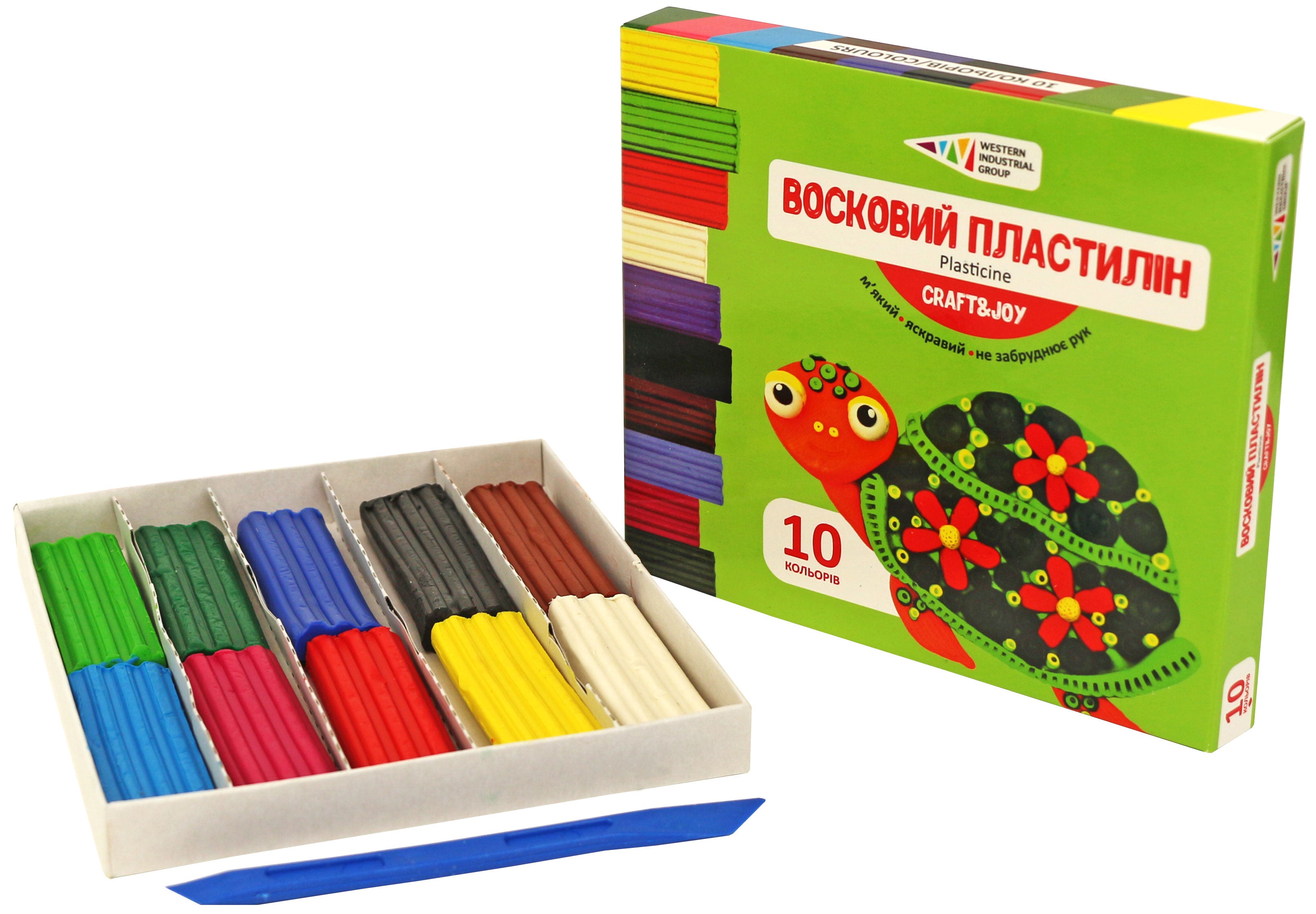 Craft & Joy Wax Modeling Clay Set, 10 Colors, 120 g
