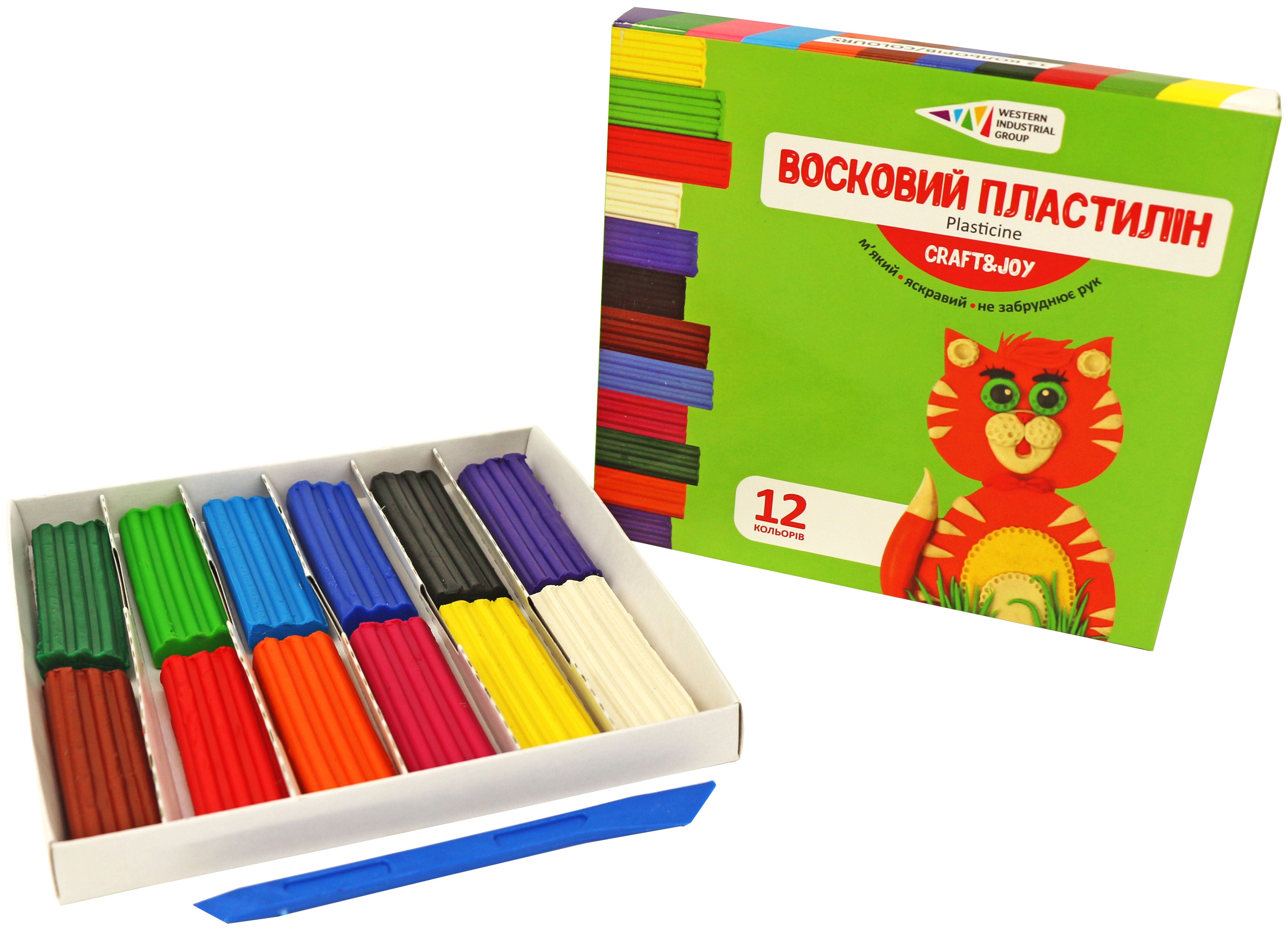 Craft & Joy Wax Modeling Clay Set, 12 Colors, 144 g