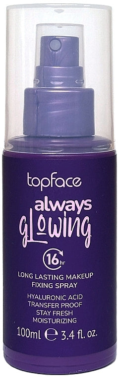 TopFace Always Glowing Makeup Setting Spray, 100 mL