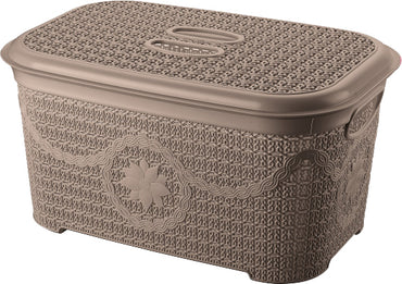Asude Plastik ASD165 Storage Basket with Lid, 12 L - Image 2