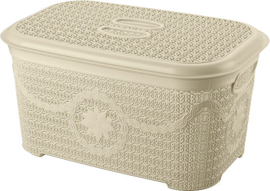 Asude Plastik ASD165 Storage Basket with Lid, 12 L - Image 3