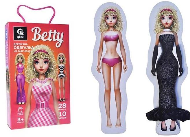 Qbee QB600-009 Betty Magnetic Dress-Up Game, 28 pcs