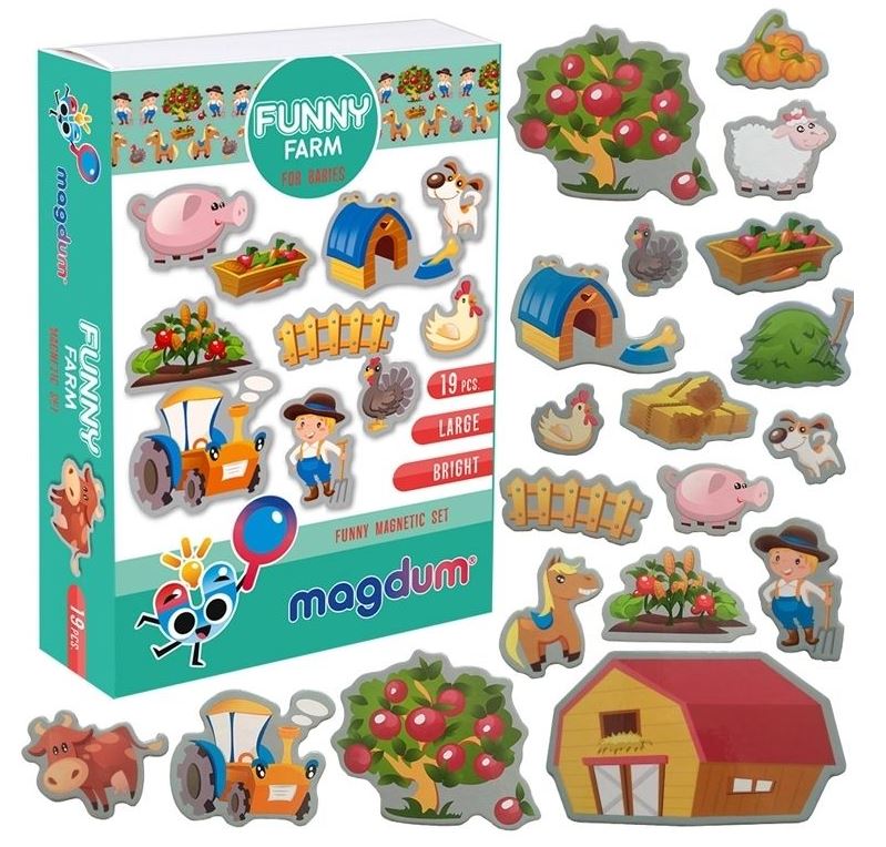 Magdum ML4031-10 Happy Farm Magnet Set, 19 pcs