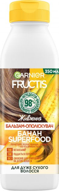 Garnier Fructis Banana Superfood Nourishing Hair Conditioner, 350 mL