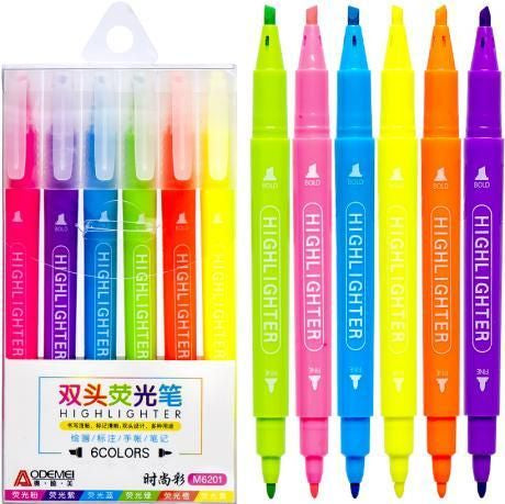 Aodemei M6201 Highlighter Set, 6 Colors