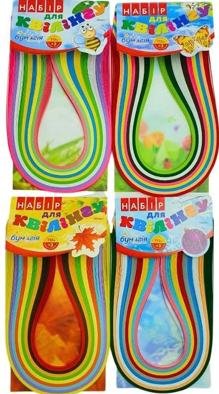 Bumagiya Seasons Quilling Paper Set, 9 Colors, 3 x 420 mm, 30 Strips