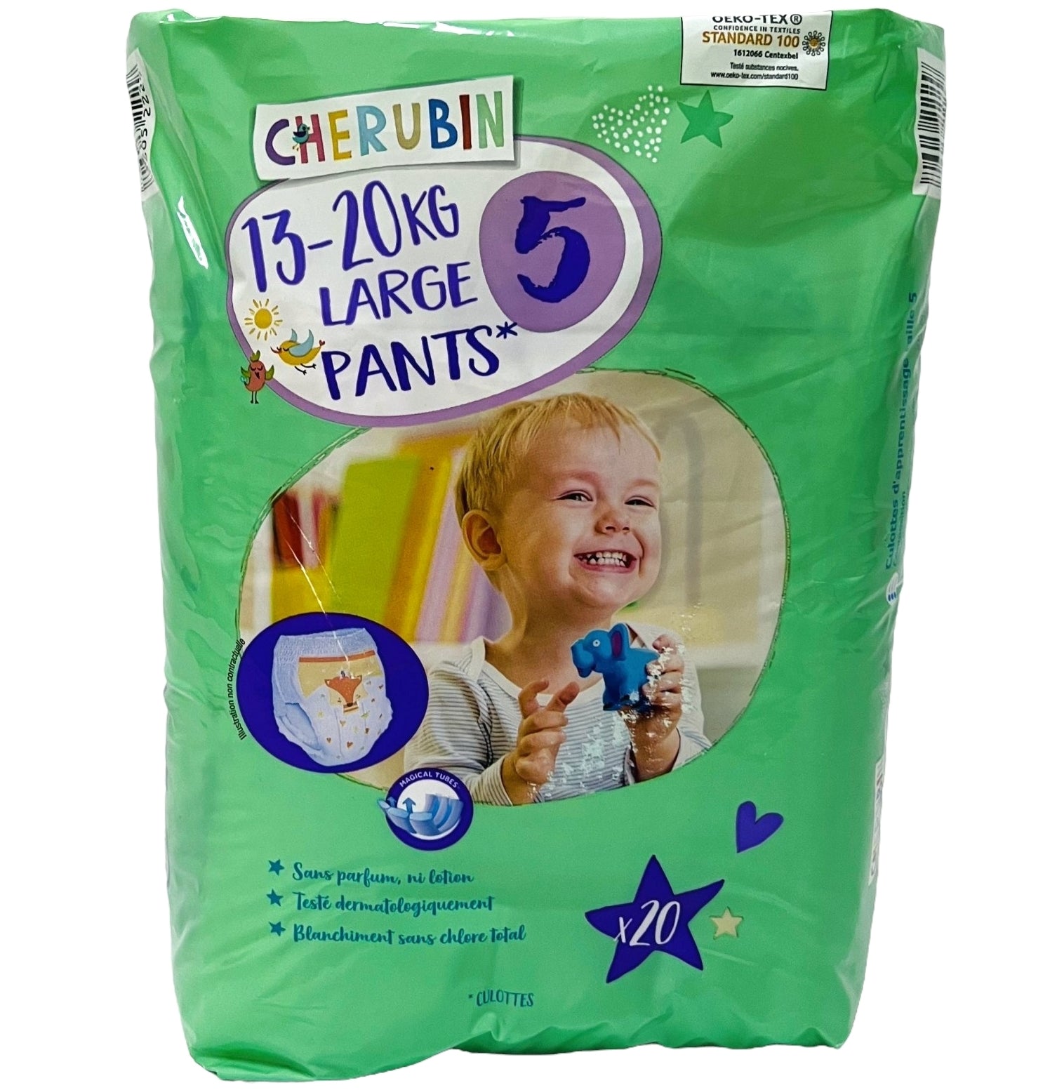 Cherubin Size 5 Baby Pull-Up Diaper Pants, 13-20 kg, 20 pcs