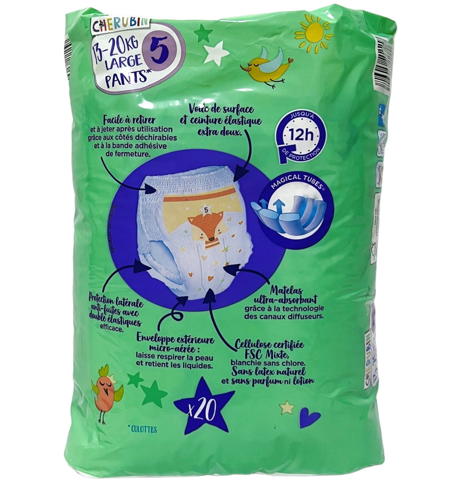 Cherubin Size 5 Baby Pull-Up Diaper Pants, 13-20 kg, 20 pcs - Image 2