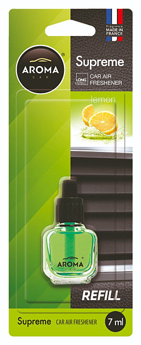 Aroma Car Supreme Lemon Vent Clip Air Freshener Refill, 7 mL