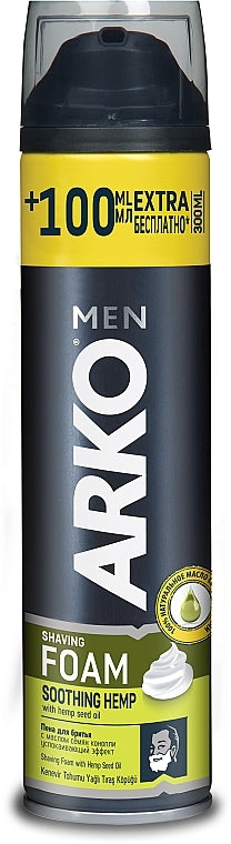 Arko Soothing Hemp Shaving Foam, 300 mL