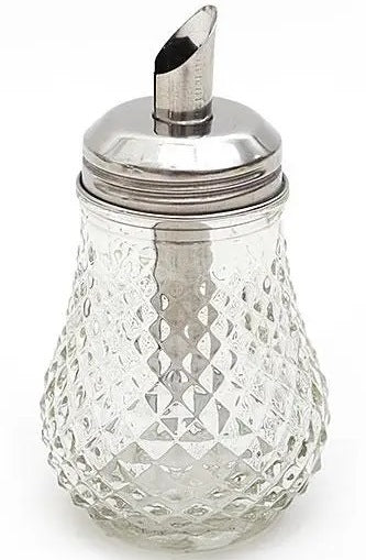 FRU-411 Glass Sugar Dispenser with Metal Lid, 180 mL