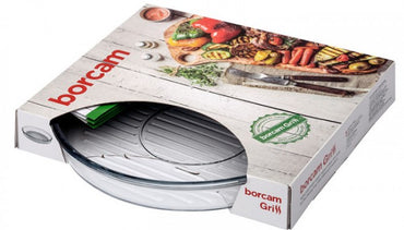 Borcam 59544 Round Glass Grill Baking Dish, 32 cm - Image 2