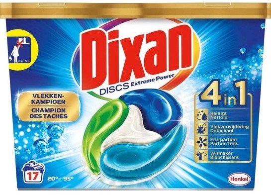 Dixan Extreme Power 4-in-1 Laundry Detergent Discs, 17 pcs (Price per 1 pc)