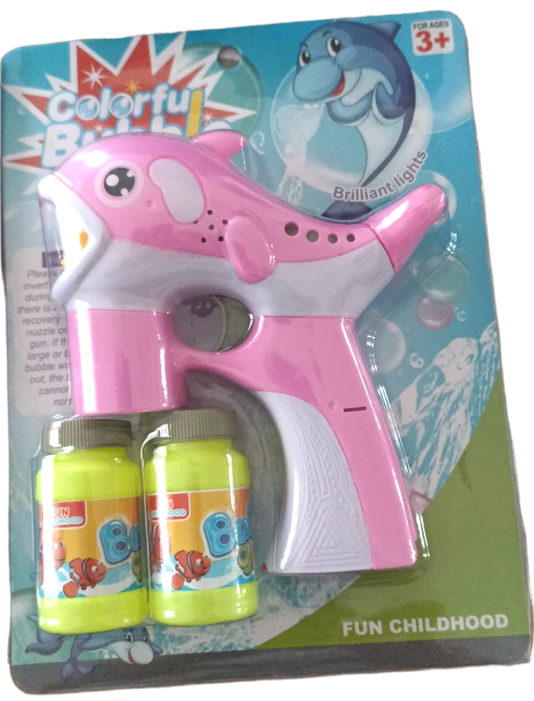 9618-4 Little Dolphin Battery-Operated Bubble Gun - Image 2