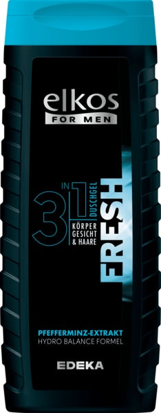 Elkos Men 3-in-1 Fresh Shower Gel, 300 mL