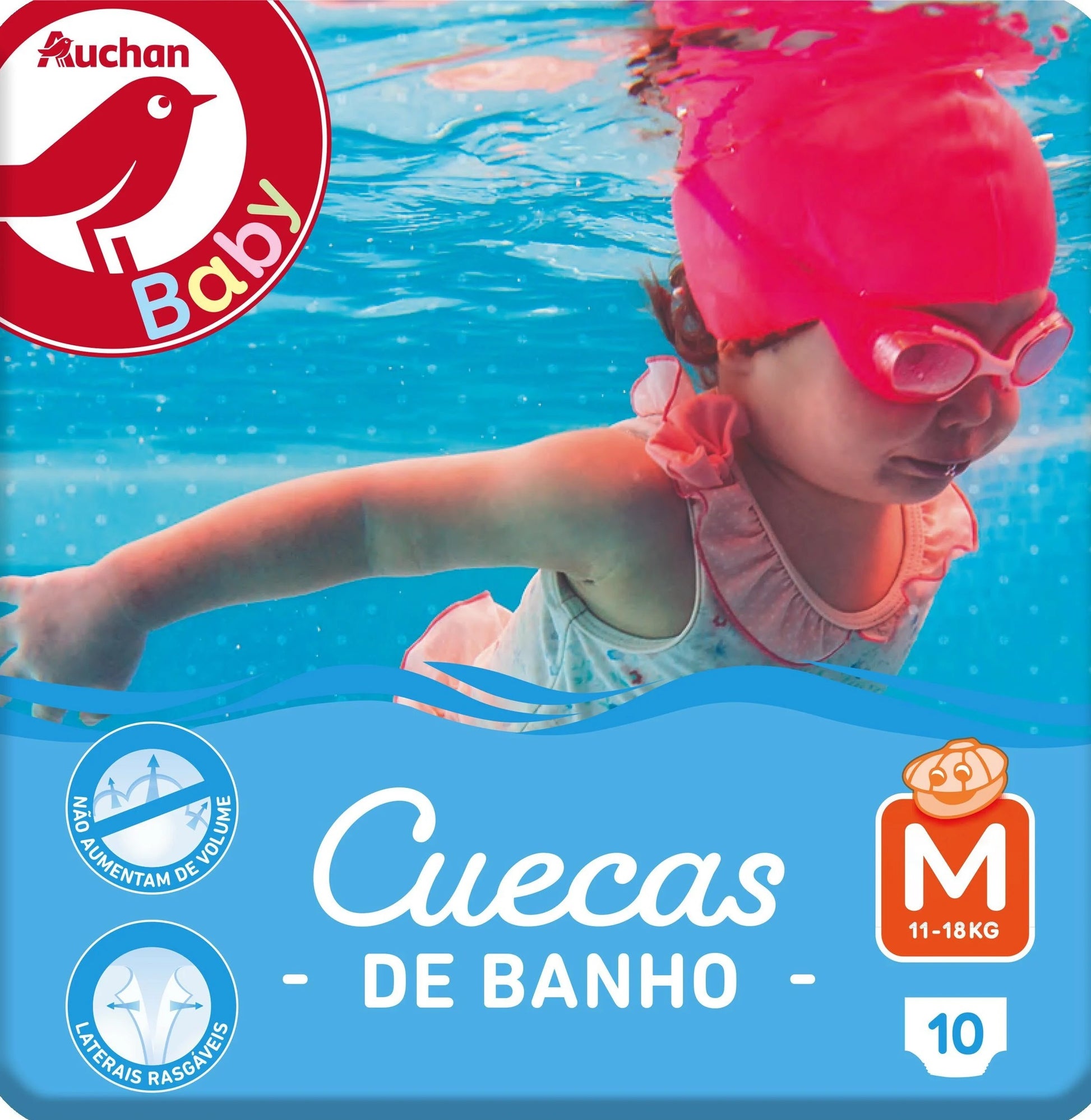 Auchan Baby M Swim Diaper Pants, 11-18 kg, 10 pcs