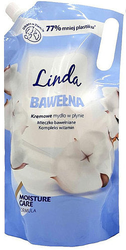 Linda Cotton Liquid Cream Hand Soap Refill Pouch, 1 L