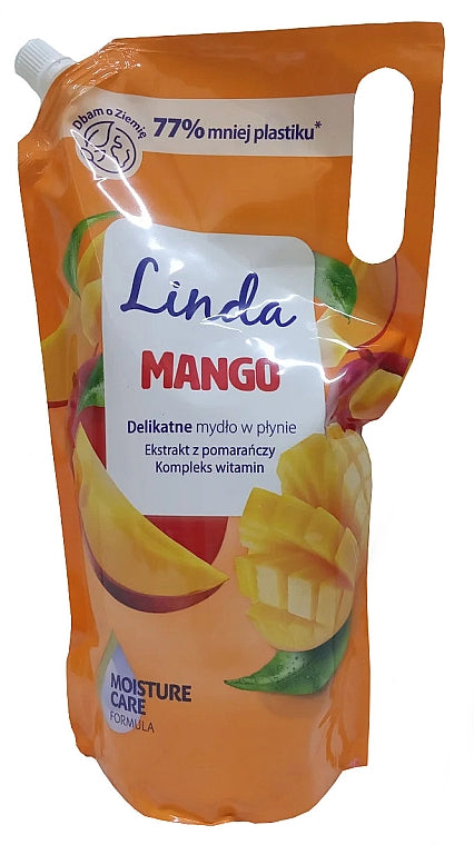 Linda Mango Liquid Cream Hand Soap Refill Pouch, 1 L