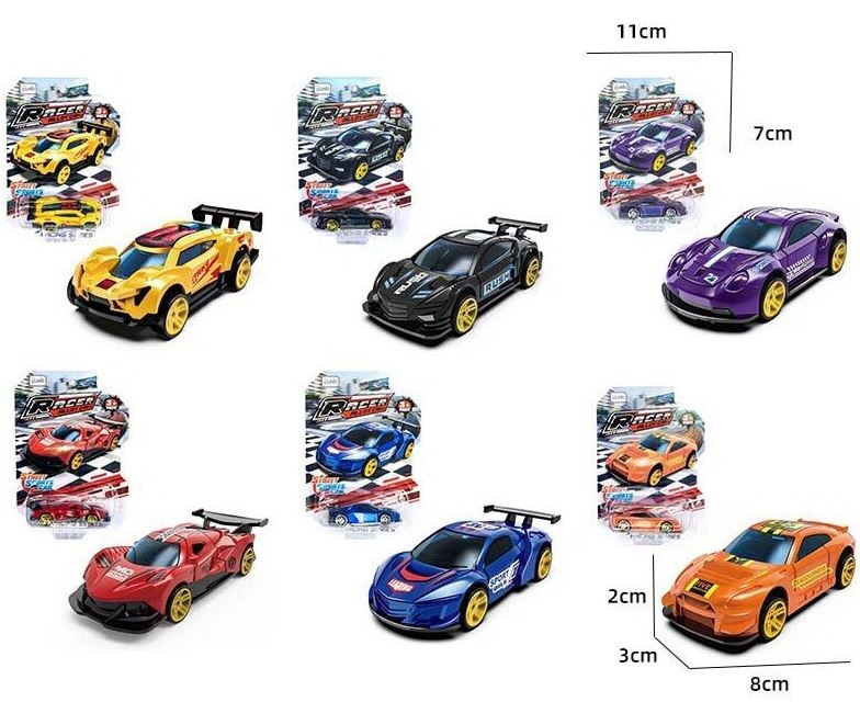 Racer 1021-8 Metal & Plastic Car, Assorted Designs
