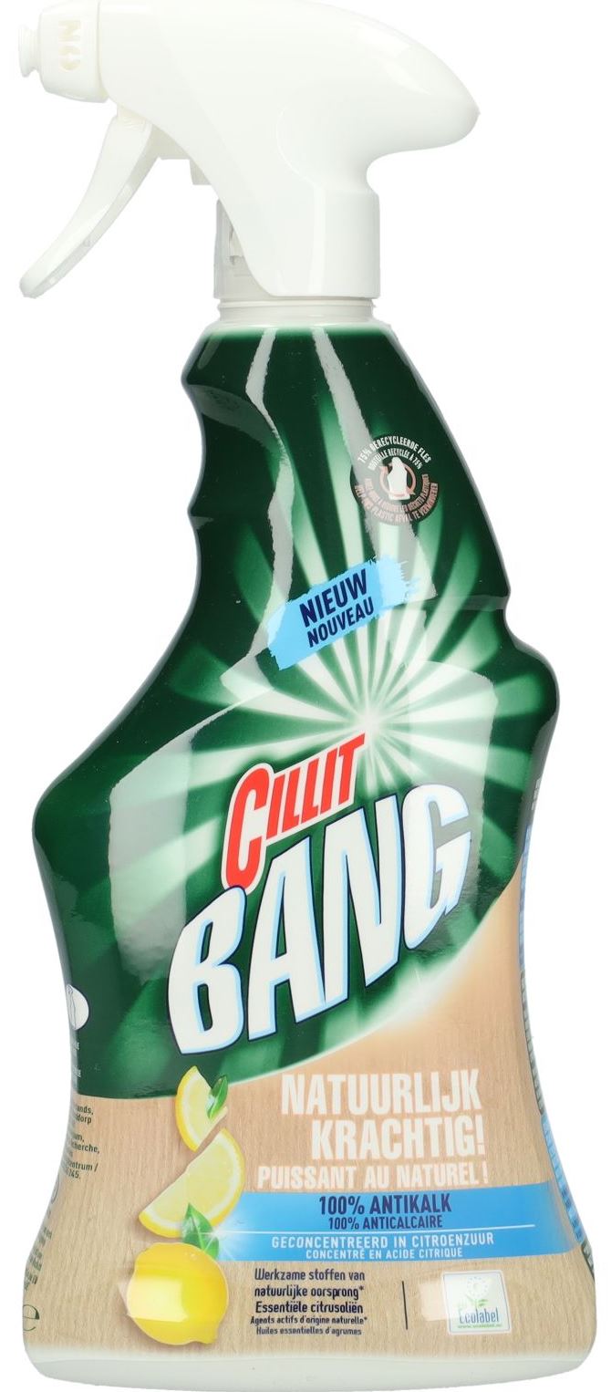 Cillit Bang Anti-Limescale Naturally Lemon Bathroom Cleaner Spray, 500 mL