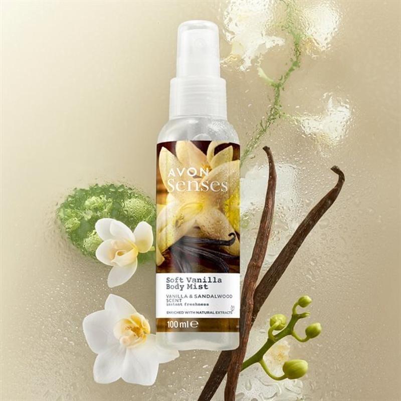 Avon Senses Soft Vanilla Body Lotion Spray, 100 mL - Image 2