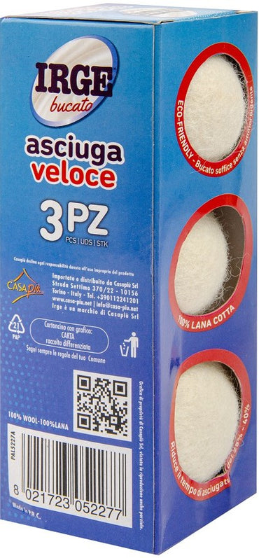 Irge Wool Dryer Balls for Faster Drying & Softer Laundry, 3 pcs - Image 2