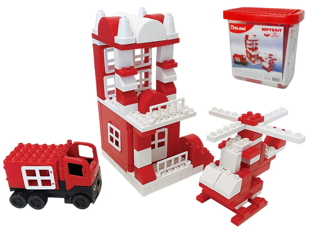 Doloni 013888/08 Helicopter 117 detaley v plastykovomu boksi Building Block Set