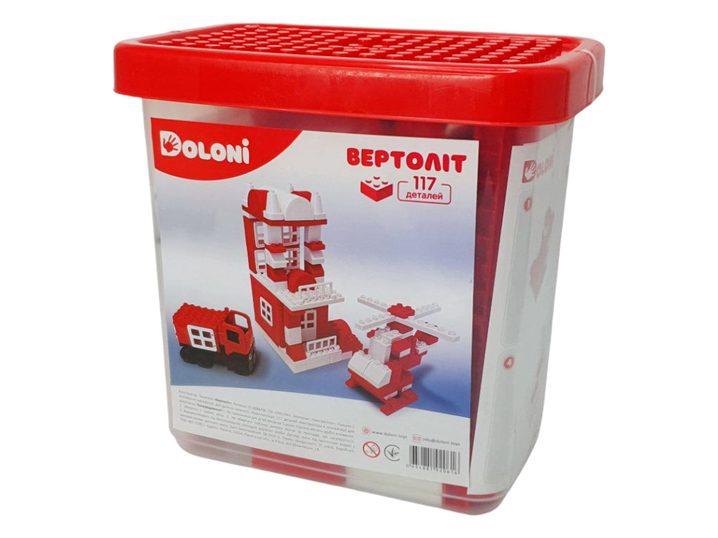 Doloni 013888/08 Helicopter 117 detaley v plastykovomu boksi Building Block Set - Image 2