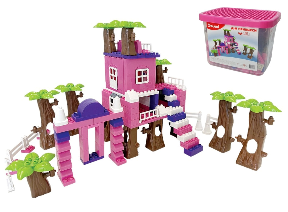 Doloni 013888/03 Princess House 151 detal v plastykovomu boksi Building Block Set