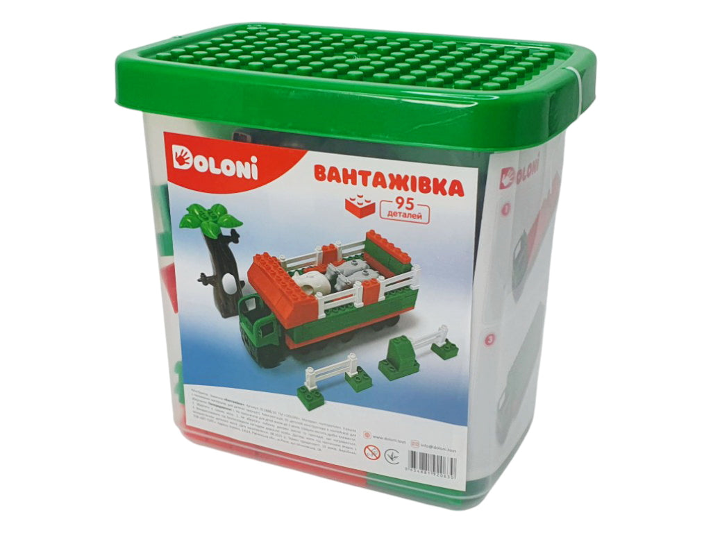 Doloni 013888/10 Truck 95 detaley v plastykovomu boksi Building Block Set - Image 2
