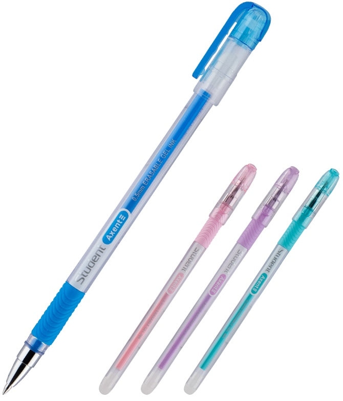 Axent Student Blue Erasable Gel Pen, 0.5 mm
