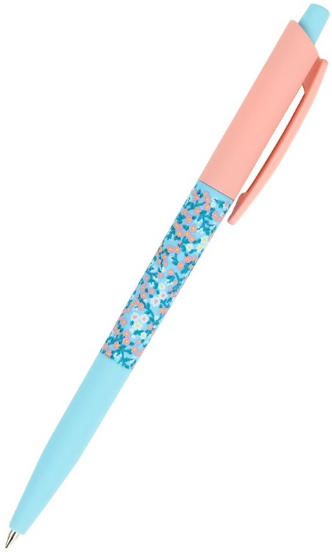 Axent Spring Blue Retractable Ballpoint Pen, 0.5 mm