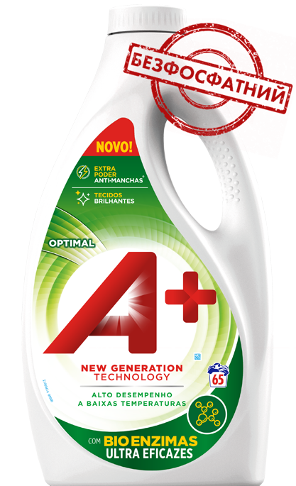 A+ Optimal Phosphate-Free Laundry Detergent Gel, 65 Loads, 3.25 L