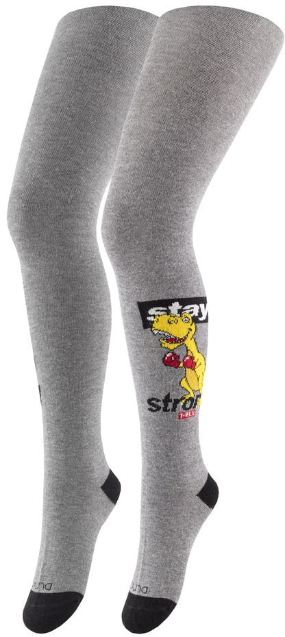 Duna 4429 Gray Patterned Spring/Fall Kids' Tights, 86-92 cm