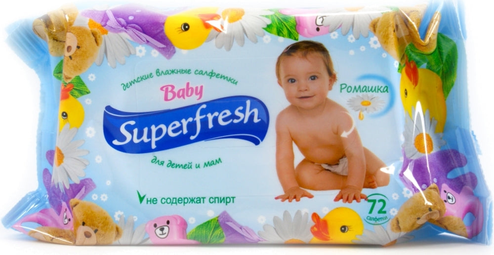 Superfresh Kids Wet Wipes, 72 pcs