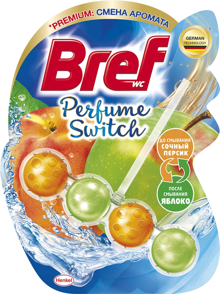 Bref Fragrance Switch Peach & Apple Toilet Rim Block
