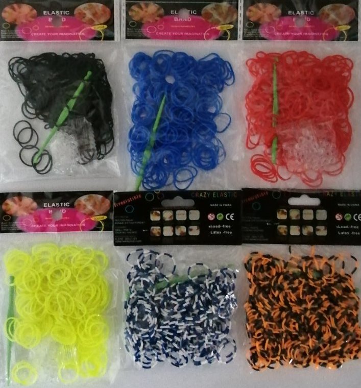 Assorted Bracelet-Making Rubber Bands (Price per 1 Pack)