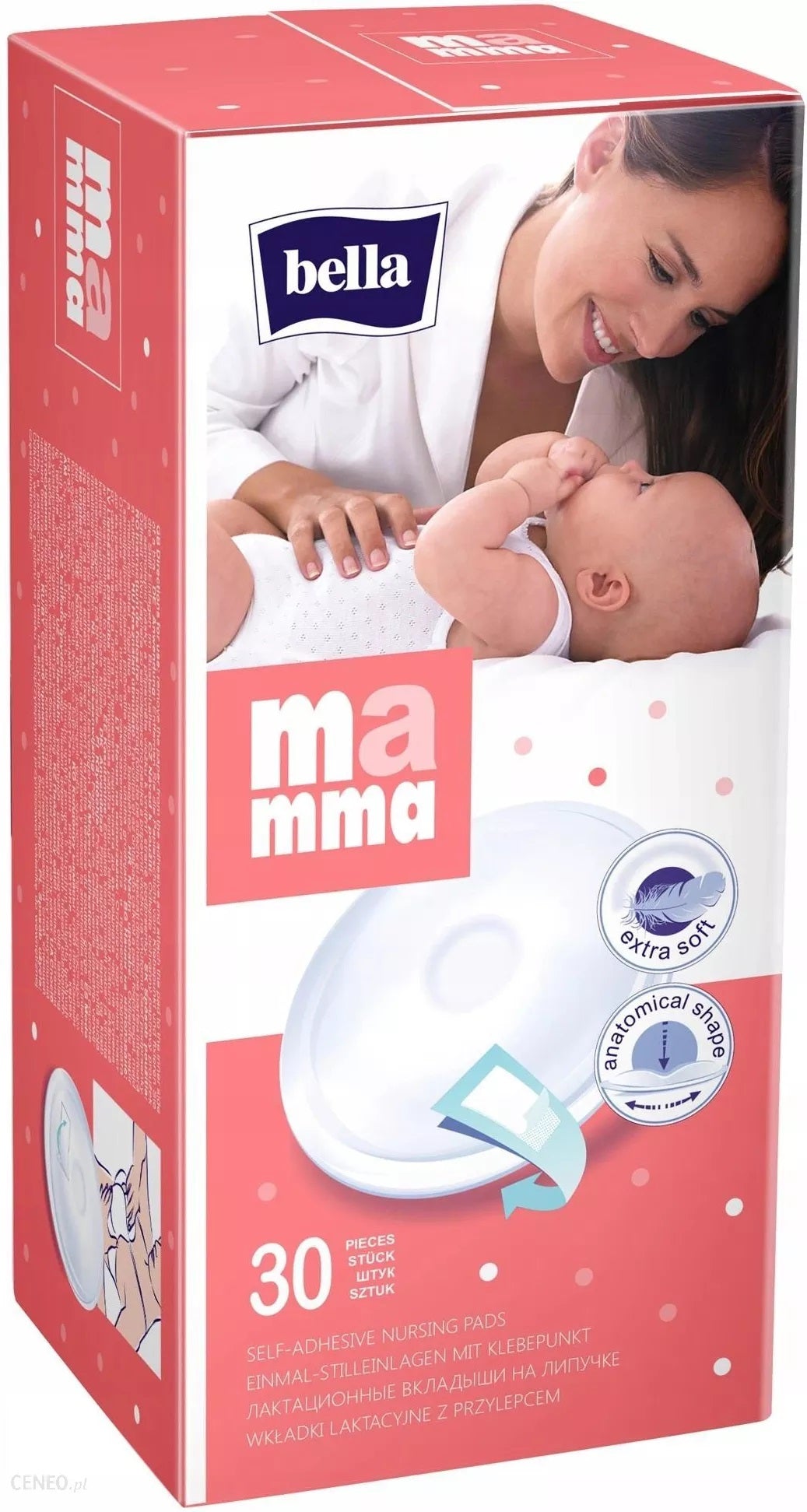 Bella Mamma with Adhesive Strips Nursing Pads, 30 pcs