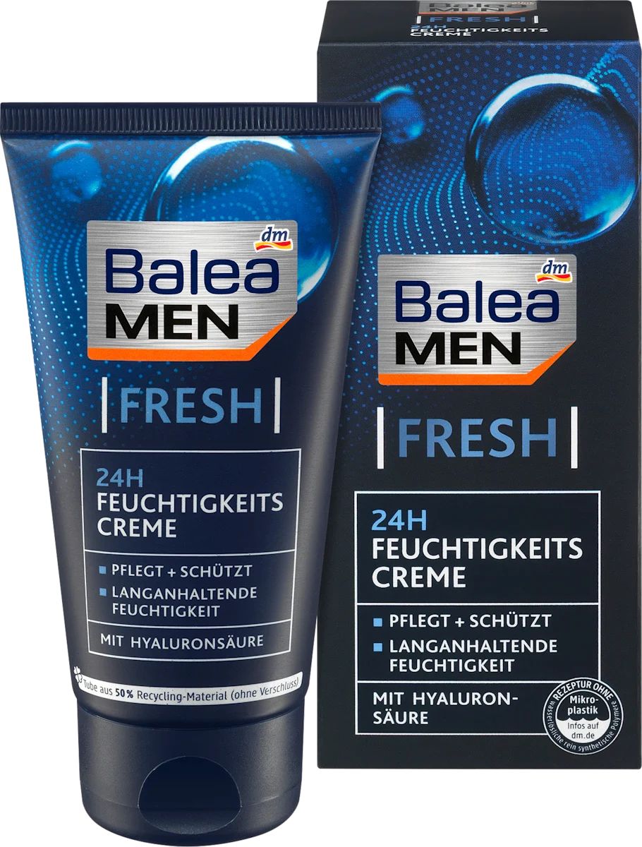 Balea Men Fresh Moisturizing Face Cream, 75 mL