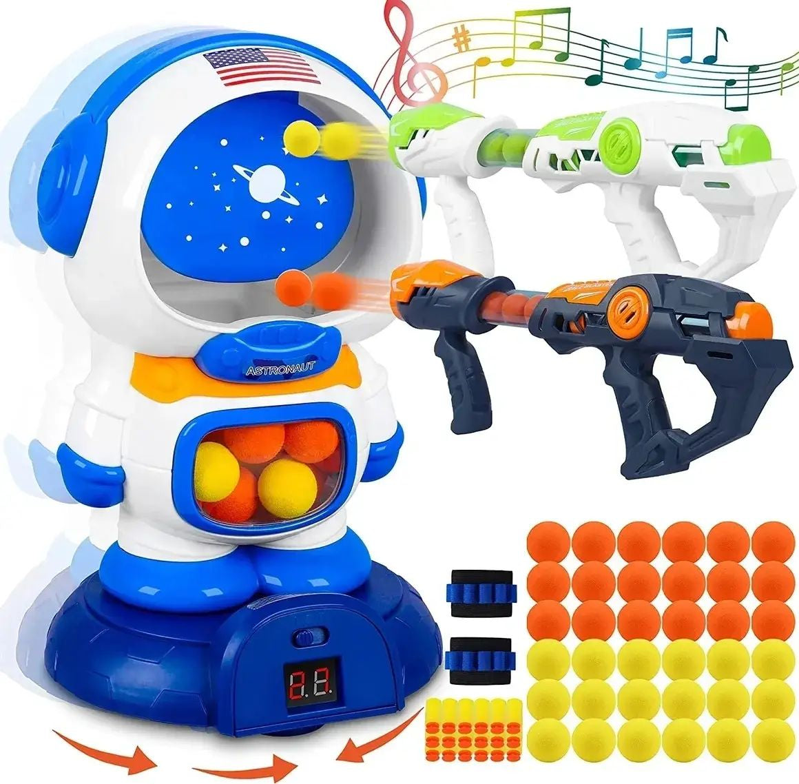 Space Explorer Astronaut YC 301 Target & Blaster Set with Sound, Electronic Scoreboard, 2 Blasters & Soft Darts - Image 2
