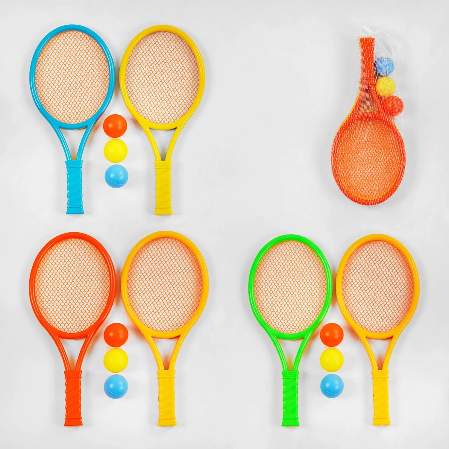 777-534 Racket Set with 3 Balls in Net
