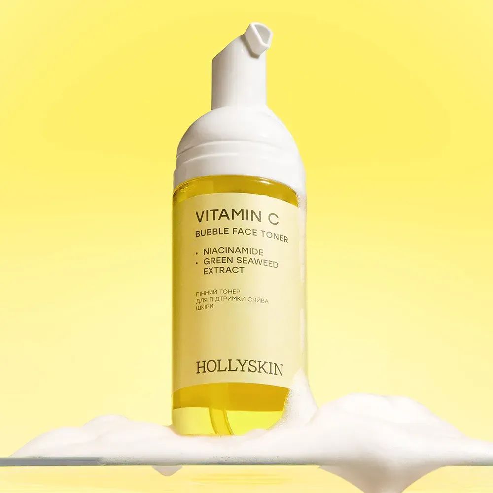 Hollyskin Vitamin C Foaming Toner for Skin Glow Support, 150 mL - Image 3